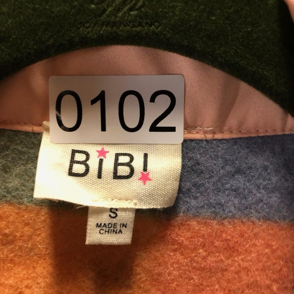 BiBi Checked Plaid Pull Over Size Small Preppy Y2K‎ Academia Fleece Sweatshirt - Picture 2 of 3